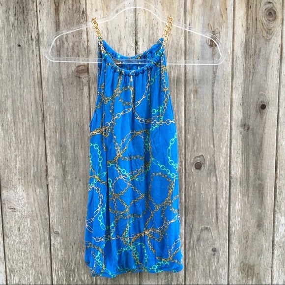 New York & Company Scarf Print Sleeveless Blouse XS - Picture 2 of 6